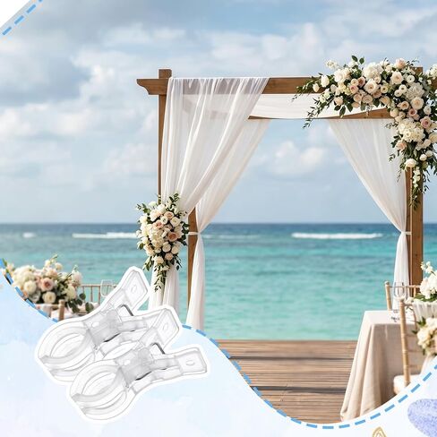 50 Pcs Balloon Arch Clips, Spring Balloon Clips for Backdrop, 3.5 Inch Clear Plastic Clamps for Balloons Arch, Heavy Duty Reusable Party Decor Supplies for Wedding Birthday in Kuwait