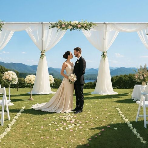 EMART Backdrop Stand Heavy Duty 12ftx30ft, Adjustable Pipe and Drape Photo Background Support Kit, Metal Frame with Flat Base for Wedding Birthday Party Banquet Decorations | Photography Backdrop Stand for Wedding Birthday Party Banquet Decorations with A in Kuwait