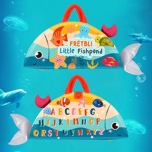 Montessori Toys for 1 Year Old Boy Birthday Gift - Cloth Fishing Game | Fishing Toys with Stacking Cups, Educational Toys for One Year Old, Sorting Learning Baby Toy 12-18 Months 1-2 Year Old in Kuwait