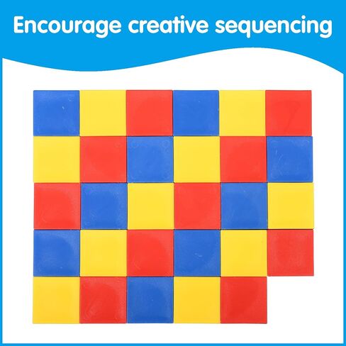 edxeducation Color Tiles, Set of 100, Mini Jar | Ages 3+, Counting and Sorting Math Manipulatives, Color Sorting Sensory Toys in Kuwait