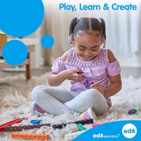 edxeducation Color Tiles, Set of 100, Mini Jar | Ages 3+, Counting and Sorting Math Manipulatives, Color Sorting Sensory Toys in Kuwait