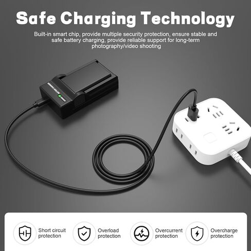 Replacement LP-E17 Battery Charger for Canon EOS R50, RP, R100, Rebel T8i | LP-E17 Charging Set Compatible with Canon Rebel T8i, T7i, T6i, T6s, SL2, SL3, EOS 77D, 200D, 250D, 750D, 760D, 800D Camera in Kuwait