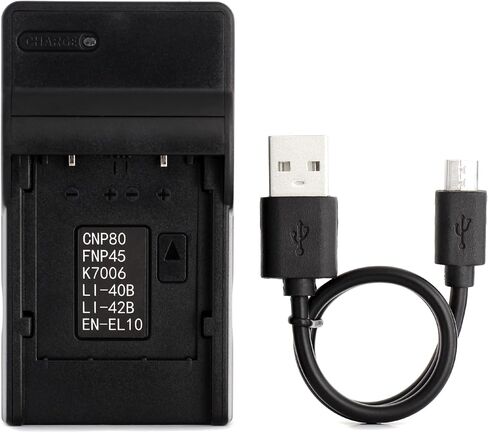 Norifon D-Li108 USB Charger for Pentax Optio L36, Optio L40, M30, M40 | Compaitible with Pentax Optio M90, M900, NB1000, RS1000, RS1500, T30, V10, W30 Camera in Kuwait
