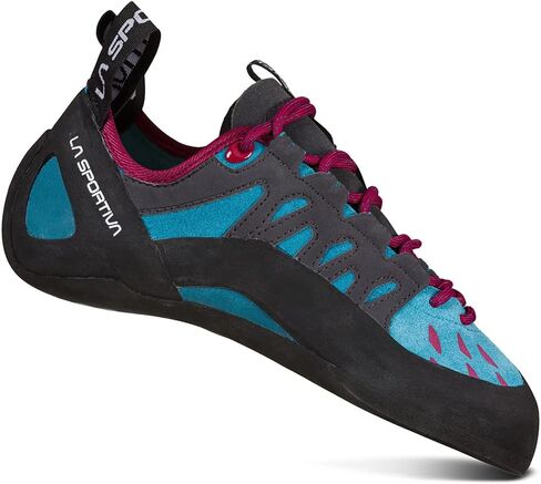 La Sportiva Womens Tarantulace Rock Climbing Shoe, Topaz/Red Plum, 10 | EU 42 Equivalent Size, Introductory Indoor/Outdoor Shoe, Premium Comfort, Higher Volume, Easy On/Off, Lace-Up Closure in Kuwait