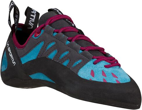 La Sportiva Womens Tarantulace Rock Climbing Shoe, Topaz/Red Plum, 10 | EU 42 Equivalent Size, Introductory Indoor/Outdoor Shoe, Premium Comfort, Higher Volume, Easy On/Off, Lace-Up Closure in Kuwait