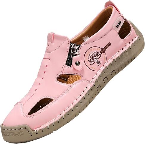 LZDZN Womens Closed Toe Sandals For Women Leather Women's Hiking Woman Beach Size Summer Flip Flops Slippers Yellow Blue White Pink Red Shoes Dress in Kuwait