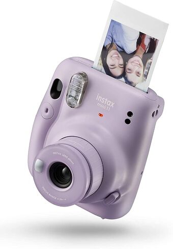 Fujifilm Instax Mini 11 Instant Film Camera with Automatic Exposure and Flash, Fujinon 60mm Lens with Selfie Mirror, Optical Viewfinder Polaroid Cameras for Pro or Beginners - Lilac Purple (Renewed) in Kuwait