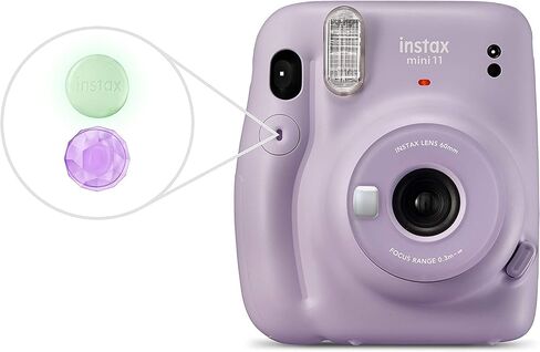 Fujifilm Instax Mini 11 Instant Film Camera with Automatic Exposure and Flash, Fujinon 60mm Lens with Selfie Mirror, Optical Viewfinder Polaroid Cameras for Pro or Beginners - Lilac Purple (Renewed) in Kuwait