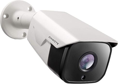 ONWOTE 4K 8MP PoE IP Security CCTV Camera, Capture Video Audio,Bullet White | 8 Megapixels, IR Night, Commercial Wired 134° Camera, Home/Business, Indoor/Outdoor, AI Detection, Only Work with ONWOTE NVRs in Kuwait