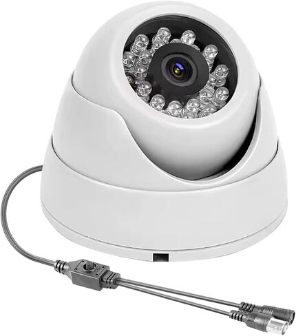 2.0MP HD 1080P Security Camera Hybrid 4-in-1 CCTV Dome Wired Cam | AHD/TVI/CVI/CVBS, Analog Surveillance Video Add-On Camera, 100ft Clear Night Vision for Indoor/Outdoor, Plastic Housing in Kuwait