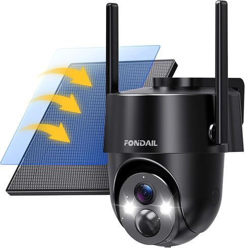 Solar Security Cameras Wireless Outdoor, 2K 360° View WiFi 3MP Security Cam | 2K Solar Powered Camera 3MP WiFi Security Camera for Home with Color Night Vision, PIR Detection, 2-Way Audio, Motion Alert in Kuwait