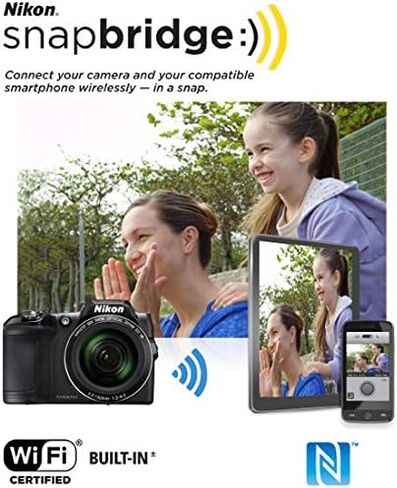 Nikon COOLPIX L840 Digital Camera with 38x Optical Zoom and Built-in Wi-Fi (Black) (Renewed) in Kuwait