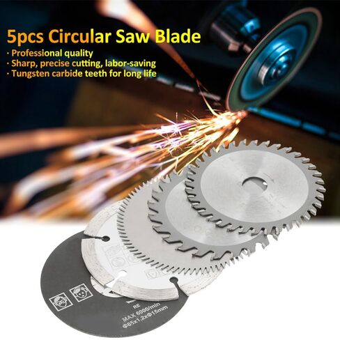85mm Circular Saw Blades Set 15mm Arbor – 24T,36T, 80T HSS/Diamond Grinding Wheel Saw Blades for Wood Cutting,for Electric Hand Saws and Table Saws in Kuwait