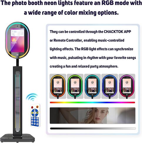 Magic Mirror Photo Booth, Windows OS Exclusive Photobooth Machine | with 15.6 Inch Touch Screen, 12MP 4K Selfie Camera, Flight Case, ChackTok APP Not Supported in Kuwait