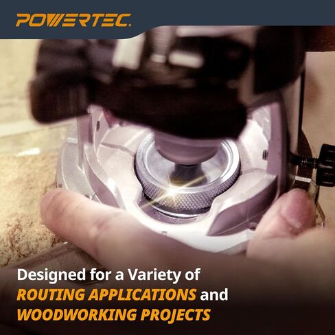 POWERTEC Router Guide, Router Bushing Guide Set, Router Template Guide 10 Pcs w/Storage Case, Fits Porter Cable Style Router Sub Base Plate. Size 5/16" to 1" Router Inlay Kit for Woodworking (71051E) in Kuwait