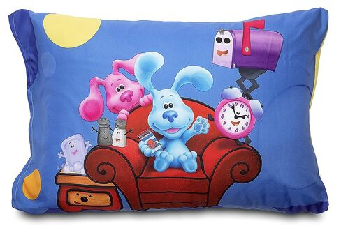 Blues Clues You Are Smart 4 Piece Toddler Bedding Set – Includes Comforter, Sheet Set – Fitted + Top Sheet + Reversible Pillowcase for Boys And Girls Beds, Blue in Kuwait