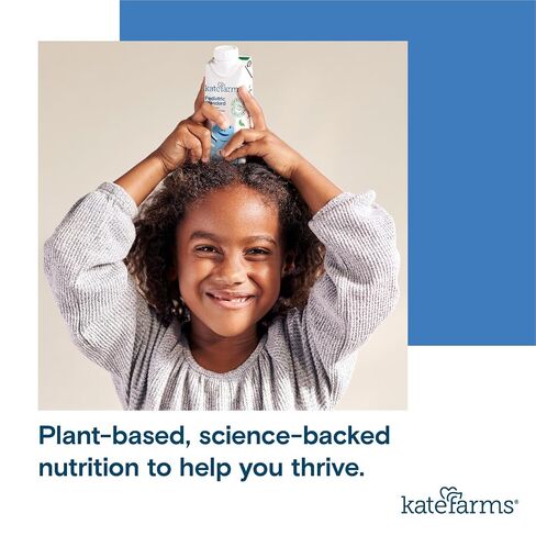 KATE FARMS Pediatric 1.2 High Calorie Shake, Vanilla, 6 Pack | Organic pediatric nutrition shake with 12g protein plus 27 vitamins and minerals. in Kuwait