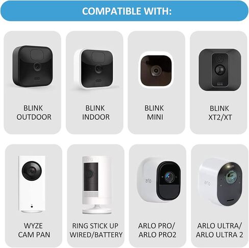 Blink Outdoor Camera Mount, 360 Degree Adjustable Indoor/Outdoor Wall Mount Bracket for Blink Home Security System Black 3 Pack | 360 Degree Adjustable Indoor/Outdoor Wall Mount Bracket in Kuwait