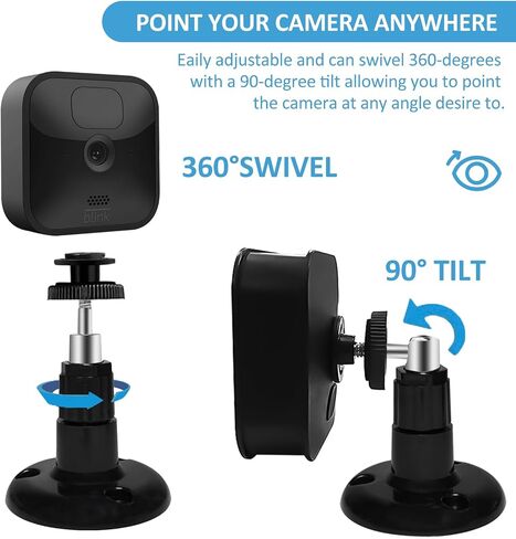 Blink Outdoor Camera Mount, 360 Degree Adjustable Indoor/Outdoor Wall Mount Bracket for Blink Home Security System Black 3 Pack | 360 Degree Adjustable Indoor/Outdoor Wall Mount Bracket in Kuwait