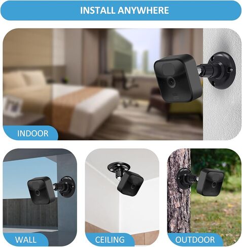 Blink Outdoor Camera Mount, 360 Degree Adjustable Indoor/Outdoor Wall Mount Bracket for Blink Home Security System Black 3 Pack | 360 Degree Adjustable Indoor/Outdoor Wall Mount Bracket in Kuwait