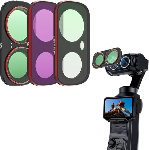 Filter Set for Insta360 Luna Ultra,CPL＆UV＆Black Mist＆ND Magnetic Filter for Insta 360 Luna Ultra Accessories,Optical Glass (1/4 Black Mist) in Kuwait