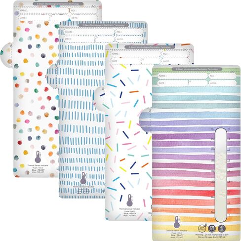SPOSIE SimpleFeed Breast Milk Storage Bags, Feeding Made Easier, 100 Ct | Temperature Sensor, 8oz Bags, BPA-Free, Freezer Safe, Leak-Proof, Easy-Pour Design in Kuwait