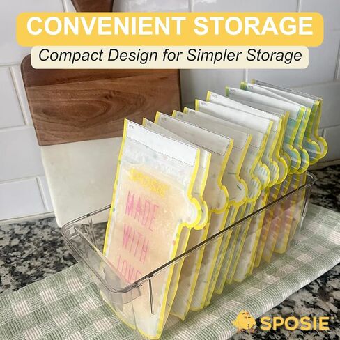 SPOSIE SimpleFeed Breast Milk Storage Bags, Feeding Made Easier, 100 Ct | Temperature Sensor, 8oz Bags, BPA-Free, Freezer Safe, Leak-Proof, Easy-Pour Design in Kuwait