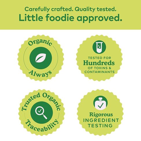 Plum Organics Peach, Banana & Apricot, 6+ Months Baby Food Pouches, 4 Pack | Organic Fruit and Veggie Baby Food Pouches, 4 oz Pouch in Kuwait