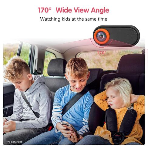LUCKVIEW BM2 Baby Car Camera, 5.2" 1080P Rear Seat Monitor | 3X Zoom, 360° Rotating Lens and Clear Rear-Facing View; Easy Installation Helps You Check Infants and Pets in Saudi Arabia