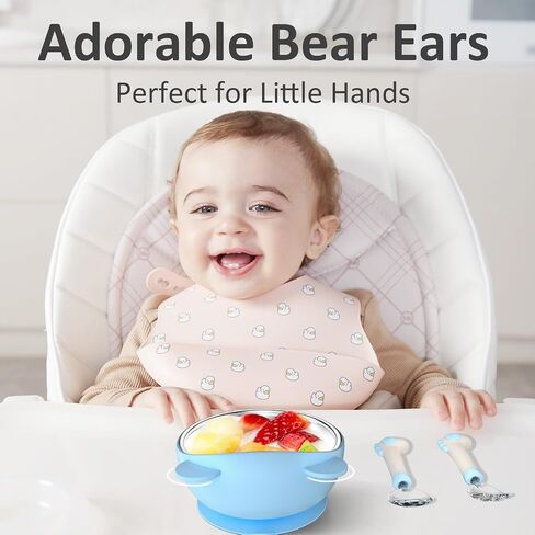 Bakpoco Stainless Steel Baby Bowls with Suction, 2-in-1 SUS304 Toddlers Bowl & Removable Silicone Suction Kids Bowl, Anti Scald Non Toxic Snack Container for Baby Food Feeding, 4 Colors Set in Kuwait