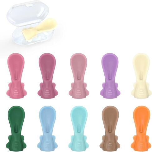 Baby Food Pouch Spoon Attachment (5-Pack, Blossom) – Designed for Small Mouths & Stage 1 Weaning – Ultra-Soft Silicone Feeder for Sensitive Gums – Universal Fit Pouch Topper with Travel Cases in Kuwait