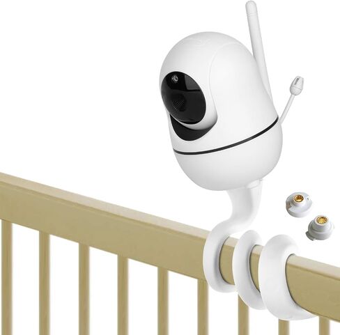 iTODOS Baby Monitor Mount Compatible with HelloBaby HB65/HB66/HB248,ANMEATE SM935E Baby Monitor Camera, Versatile Twist Mount Without Tools or Wall Damage -White in Kuwait