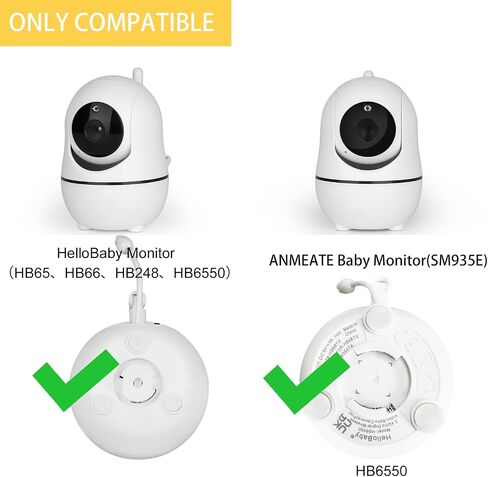 iTODOS Baby Monitor Mount Compatible with HelloBaby HB65/HB66/HB248,ANMEATE SM935E Baby Monitor Camera, Versatile Twist Mount Without Tools or Wall Damage -White in Kuwait