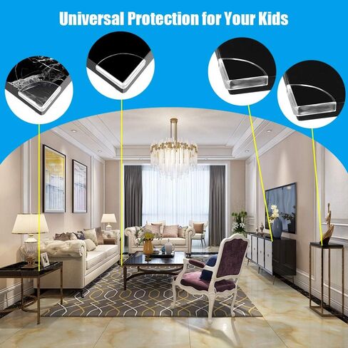 Tomorotec 36 Pack Clear Corner Protectors Baby Safety Edge Bumpers Guards | Slim Clear Edge Bumpers Cushions, Corner Protectors Edge Guards for Sharp Corners, Furniture, Slim Table, Windows, Mirrors in Kuwait