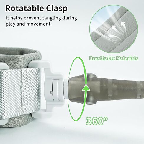 Toddler Harness Leash Anti Lost, 4 in 1 Baby Safety Wrist Link Belt with Dinosaur Pattern, Adjustable Kids Walking Strap for Boys Girls, Prevent Falling Travel Essentials (Black) in Kuwait