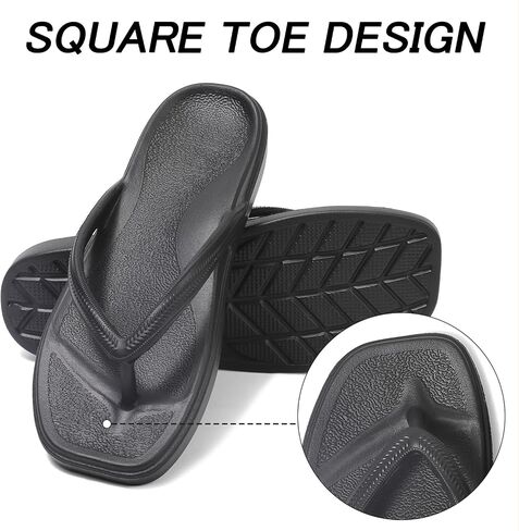 TIKVAW Flip Flops for Women with Arch Support Square Toe Thong Sandals | Lightweight, Flexible Support, Soft Cushioned, Quick-Dry,Performance for Beach, Pool, Shower,Travel in Kuwait