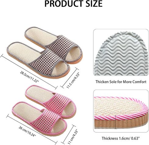 10 Pairs Washable House Slippers for Guests,Disposable Slippers for Guests,Breathable Open Toe Indoor Slipper,Spa Slipper for Guests,Home,Bedroom,Hotel,Travel,Unisex Universal Size(6 Large Size+4 Medium Size) in Kuwait
