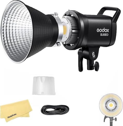 Godox SL100D LED Video Light,100W 5600K 32100Lux @1M CRI 96+TLCI 97 | +Bowens Mount Continuous Output Lighting,8 FX Effects 0-100% Brightness Studio Light, Multiple Control Methods in Kuwait