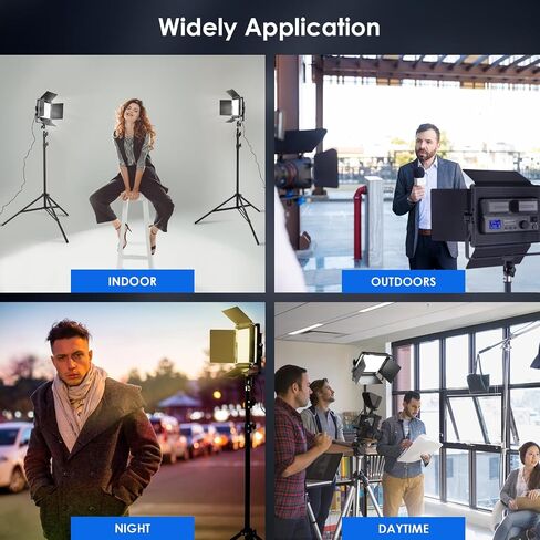 50W 600 LED Photography Lighting with APP Control & Stand Kit, 3200K-5600K Dimmable CRI 96+ TLCI 97+ CQS 96+, 1800 Lux/1m, Bi-Color Video Light for Studio/Video Recording/Streaming/Film in Kuwait