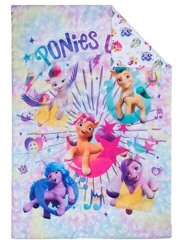 My Little Pony 4 Piece Toddler Bedding Set - Includes Quilted Comforter, Fitted Sheet, Top Sheet, and Pillow Case - My Little Pony Character Design for Toddler Bed in Kuwait