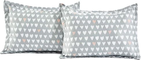 Lush Decor Pixie Fox Daybed Cover Set, 6 Piece Set, 39" W x 75" L, Gray & Pink - Floral Toddler Bedding - Girls Bedroom Decor in Kuwait
