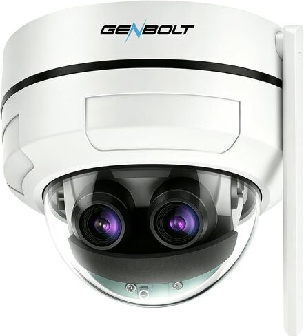 GENBOLT [10X Hybrid Zoom 2.5K Dual-Lens POE WiFi Security Camera | 24/7 Recording,360° IP Home Surveillance Dome CCTV PTZ Camera,Auto Tracking,IP66 Waterproof,IK10 Vandalproof(2.4/5GHz) in Kuwait