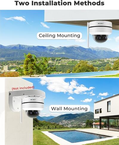 GENBOLT [10X Hybrid Zoom 2.5K Dual-Lens POE WiFi Security Camera | 24/7 Recording,360° IP Home Surveillance Dome CCTV PTZ Camera,Auto Tracking,IP66 Waterproof,IK10 Vandalproof(2.4/5GHz) in Kuwait