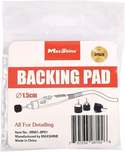 Maxshine Universal 3-Piece Mini Polisher & Accessories – 15mm (0.59") Backing Pads – Ideal for Precision Polishing & Buffing Small Areas – Professional Auto Detailing Tool Set in Kuwait