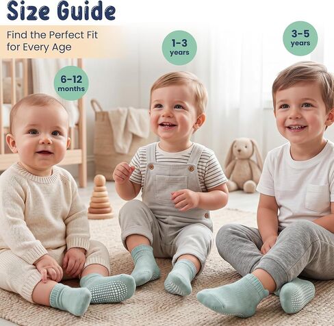 GOTS Organic Cotton Blend Ankle Toddler Socks 6M-12M-2t-3t-4t-5t Baby Gift | Oeko-Tex Certified, Ankle Socks, 6 Pair,Toddler Girl Socks, Toddler Socks 4T-5T, Sage Blue, Unisex Design, 6-12 Months in Kuwait