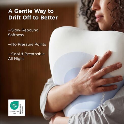 Bedsure Cervical Neck Pillow - Memory Foam Pillows for Ergonomic Orthopedic Pillow for Neck Pain Relief, Double - Sided Design Shape Gently Cradles Head & Provides for Side & Back Sleepers in Kuwait