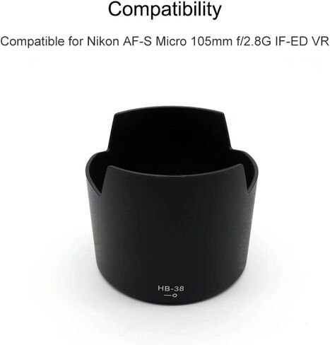 HB-38 Lens Hood for Nikon AF-S Micro 105mm f/ 2.8G IF-ED VR Lens hb-38 Bayonet Mount Lens Shade in Kuwait
