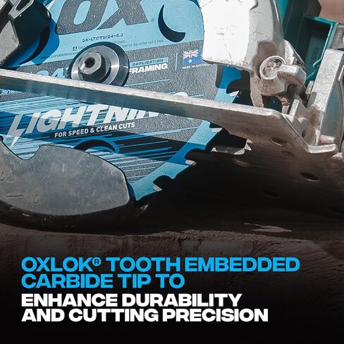 OX Pro 12 Inch 60-Tooth Carbide Circular Saw Blade for Wood | 1 in bore, 13/16 in diamond arbor knockout, miter saw and table saw compatible, hardwood, plywood, laminate in Kuwait
