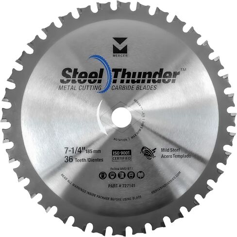 Mercer Industries 728001 شفرة كربيد C-6 احترافية ذات 48 سنًا للفولاذ الطري، شفرة 8 بوصة × 5/8 بوصة، فضي، شفرة واحدة in Kuwait