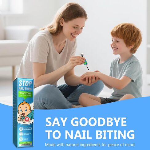 Nail Biting Treatment for Kids, Natural Bitter Nail Polish for Kids, 10ml | Natural Bitter Formula, Long-Lasting Habit Correction, Nourishing Oil For Nail Repair, Safe for Toddlers & Adults in Kuwait